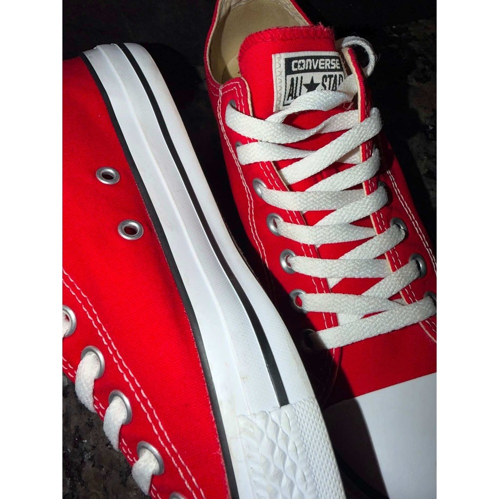 Converse Chuck Taylor All Star Ox Red Canvas Low Top Sneakers M9696 Womens 10.5 - Picture 4 of 8